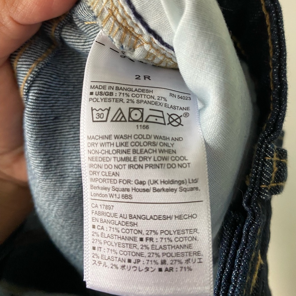 NWT•GAP 1969 Legging Jeans Mid Rise Skinny Dark Wash Blue Size 26R / 2 - Picture 5 of 8
